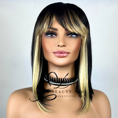 Valentina - 12" Human Hair Blend Full WIG