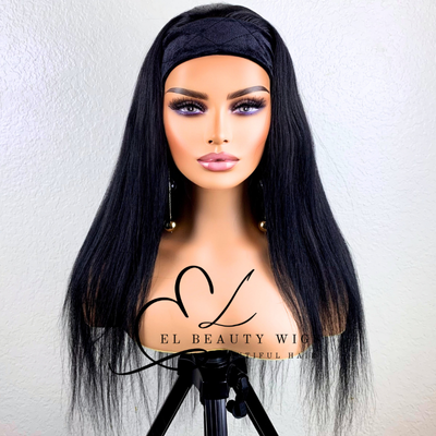 Kendra - 22" Human Hair Blend Headband WIG