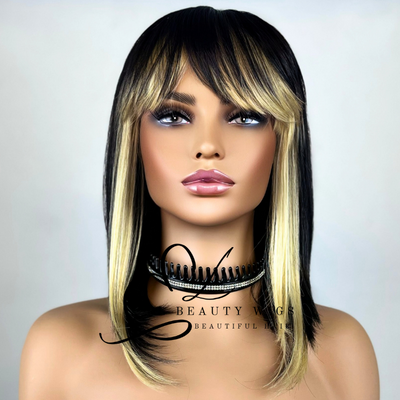 Valentina - 12" Human Hair Blend Full WIG