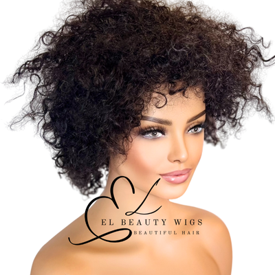WIG | Black Wig | Black Afro Wig | Natural-Looking Wig for Women | Easy Wear Synthetic Wig