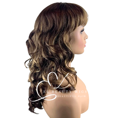 WIG | Golden Brown Wig | Natural-Looking Wig for Women | Easy Wear Synthetic Wig