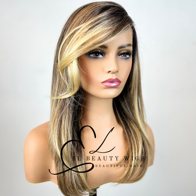 Estee - 18" Human Hair Blend Lace Front WIG