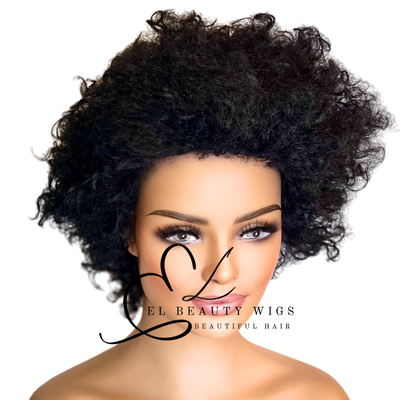 WIG | Black Wig | Short Black Wig | Costume Wig | Mad Scientist Wig | Natural-Looking Wig for Women | Easy Wear Synthetic Wig