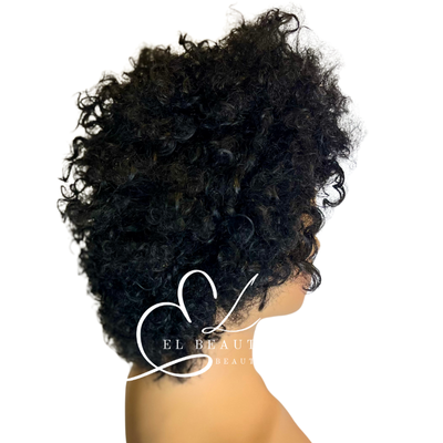 WIG | Black Wig | Short Black Wig | Costume Wig | Mad Scientist Wig | Natural-Looking Wig for Women | Easy Wear Synthetic Wig