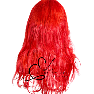 WIG | Red Wig | Costume Wig | Natural-Looking Wig for Women | Easy Wear Synthetic Wig
