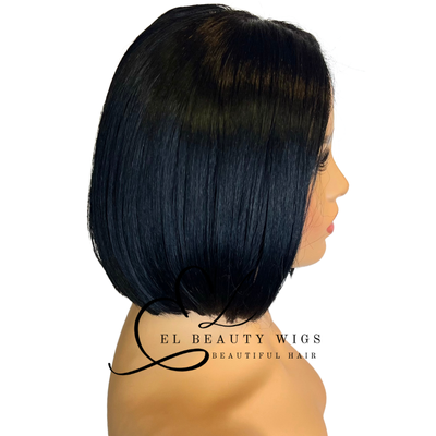 WIG | Black Wig | Short Black Wig | Natural-Looking Wig for Women | Easy Wear Synthetic Wig