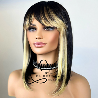 Valentina - 12" Human Hair Blend Full WIG