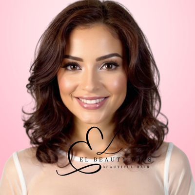 WIG | Deep Auburn Wig | Ginger Wig | Curly Wig | Natural-Looking Wig for Women | Easy Wear Synthetic Wig