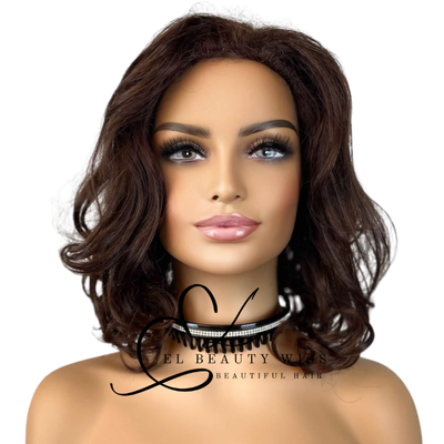 WIG | Deep Auburn Wig | Ginger Wig | Curly Wig | Natural-Looking Wig for Women | Easy Wear Synthetic Wig