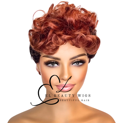 WIG | Red Wig | Brown Wig | Natural-Looking Wig for Women | Easy Wear Synthetic Wig