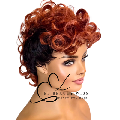 WIG | Red Wig | Brown Wig | Natural-Looking Wig for Women | Easy Wear Synthetic Wig