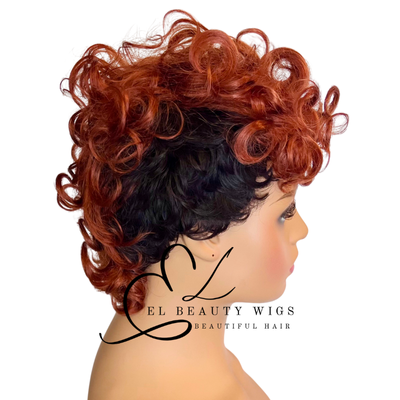 WIG | Red Wig | Brown Wig | Natural-Looking Wig for Women | Easy Wear Synthetic Wig