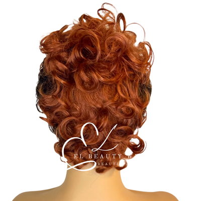 WIG | Red Wig | Brown Wig | Natural-Looking Wig for Women | Easy Wear Synthetic Wig