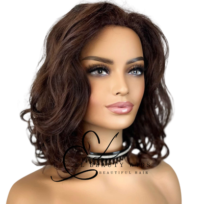 WIG | Deep Auburn Wig | Ginger Wig | Curly Wig | Natural-Looking Wig for Women | Easy Wear Synthetic Wig