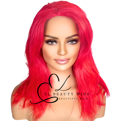 WIG | Red Wig | Costume Wig | Natural-Looking Wig for Women | Easy Wear Synthetic Wig
