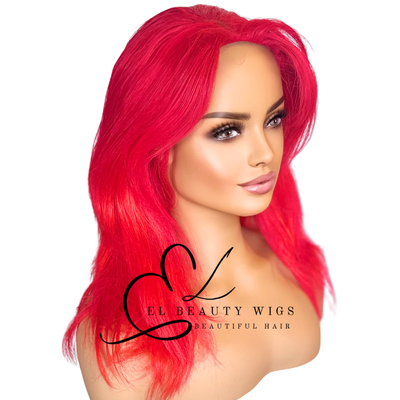 WIG | Red Wig | Costume Wig | Natural-Looking Wig for Women | Easy Wear Synthetic Wig