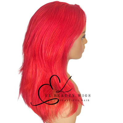WIG | Red Wig | Costume Wig | Natural-Looking Wig for Women | Easy Wear Synthetic Wig