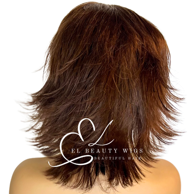 WIG | HALF-WIG | Deep Auburn Wig | Natural-Looking Wig for Women | Easy Wear Synthetic Wig