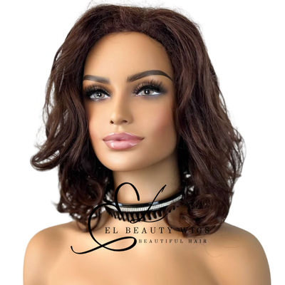 WIG | Deep Auburn Wig | Ginger Wig | Curly Wig | Natural-Looking Wig for Women | Easy Wear Synthetic Wig
