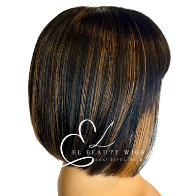 WIG | Black Wig | Black Wig with Highlights | Wig Natural-Looking Wig for Women | Easy Wear Synthetic Wig