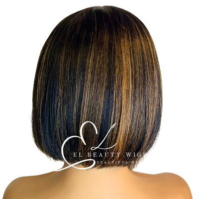 WIG | Black Wig | Black Wig with Highlights | Wig Natural-Looking Wig for Women | Easy Wear Synthetic Wig