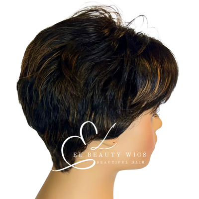 WIG | Black Wig | Black Wig With Highlights | Natural-Looking Wig for Women | Easy Wear Synthetic Wig