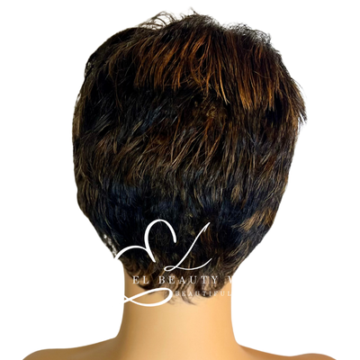 WIG | Black Wig | Black Wig With Highlights | Natural-Looking Wig for Women | Easy Wear Synthetic Wig