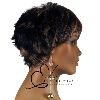 WIG | Brown Wig | Short Brown Wig | Natural-Looking Wig for Women | Easy Wear Synthetic Wig