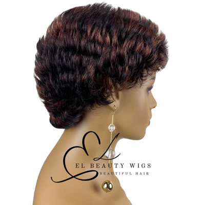 WIG | Red Wig | Brown Wig | Natural-Looking Wig for Women | Easy Wear Synthetic Wig