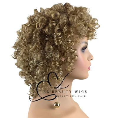 WIG | Blonde Wig | Curly Blonde Wig | Natural-Looking Wig for Women | Easy Wear Synthetic Wig
