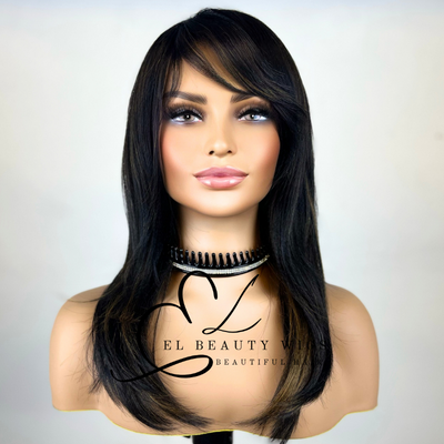 Autumn - 18" Human Hair Blend Full WIG