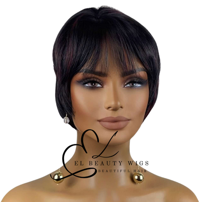 WIG | Black Wig | Short Black Wig | Natural-Looking Wig for Women | Easy Wear Synthetic Wig