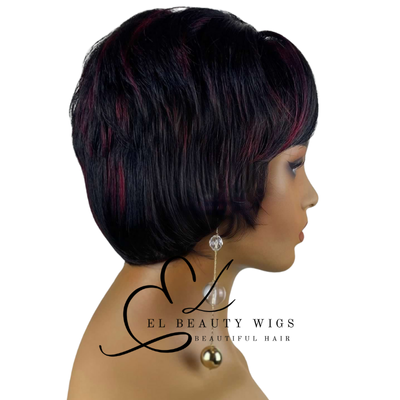 WIG | Black Wig | Short Black Wig | Natural-Looking Wig for Women | Easy Wear Synthetic Wig