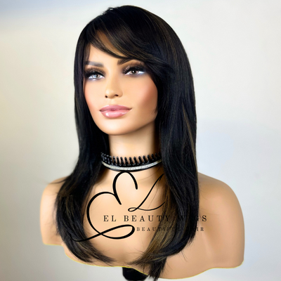 Autumn - 18" Human Hair Blend Full WIG