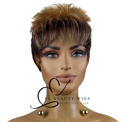 WIG | Blonde Wig | Short Blonde Wig | Natural-Looking Wig for Women | Easy Wear Synthetic Wig