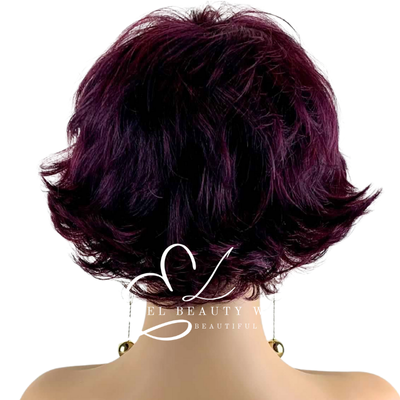 WIG | Burgundy Wig | Short Red Wig | Natural-Looking Wig for Women | Easy Wear Synthetic Wig