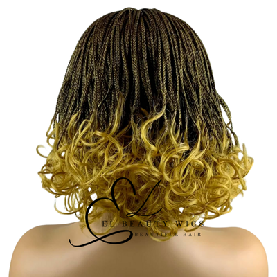 WIG | Braided Wig | Braided Headband Wig | Natural-Looking Wig for Women | Easy Wear Synthetic Wig | Hand-Braided Headband Wig
