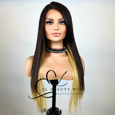 Lillian - 20" Human Hair Blend Lace Front WIG