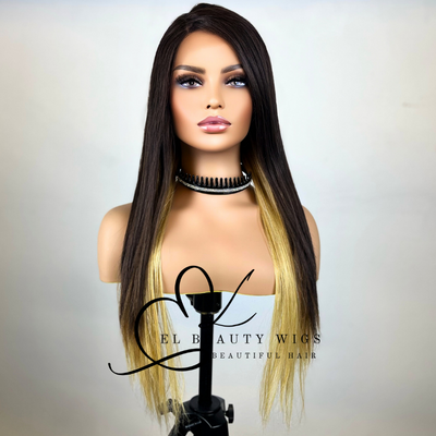 Lillian - 20" Human Hair Blend Lace Front WIG