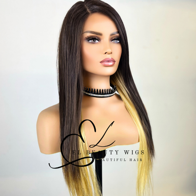 Lillian - 20" Human Hair Blend Lace Front WIG