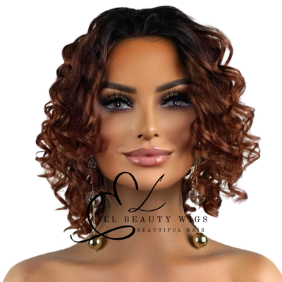 WIG | Red Wig | Curly Red Wig | Short Curly Wig | Natural-Looking Wig for Women | Easy Wear Synthetic Wig