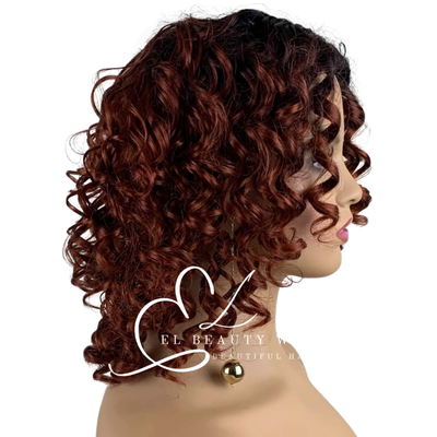 WIG | Red Wig | Curly Red Wig | Short Curly Wig | Natural-Looking Wig for Women | Easy Wear Synthetic Wig