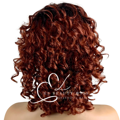 WIG | Red Wig | Curly Red Wig | Short Curly Wig | Natural-Looking Wig for Women | Easy Wear Synthetic Wig