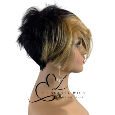 WIG | Brown Wig | Short Pixie Wig | Natural-Looking Wig for Women | Easy Wear Synthetic Wig
