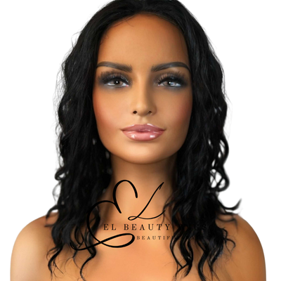 WIG | HALF-WIG | Black Wig | Wavy Wig | Curly Black Wig | Natural-Looking Wig for Women | Easy Wear Synthetic Wig