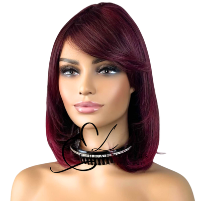 WIG | Burgundy Wig | Natural-Looking Wig for Women | Easy Wear Synthetic Wig